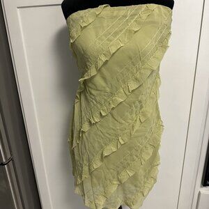 Hearts & Heels Women's Dress Size Large Light Green Flowing Layered Cocktail